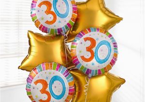 30th Birthday Flowers and Balloons Uk Gift Delivery 30th Birthday Balloon Bouquet isle Of