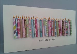 30th Birthday Gift Ideas for Him Etsy Happy 30th Birthday Candle Card with 30 Paper Candles by