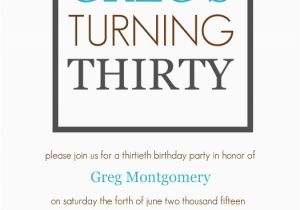 30th Birthday Invitation Sayings Birthday Invitation Template 30th Birthday