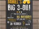 30th Birthday Invitations for Men 30th Birthday Invitation Surprise Party Cheers and Beers