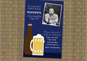 30th Birthday Invitations for Men Items Similar to Men 39 S 30th Birthday Invitation Beer