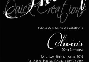 30th Birthday Invites Wording Adult Birthday Invitations Black White 30th Birthday