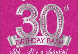 30th Birthday Party Invitations for Her 30th Birthday Invitation Surprise 30th for Her Adult