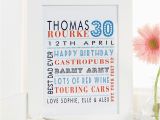 30th Birthday Present Ideas for Him Uk 30th Birthday Gifts Present Ideas for Men Chatterbox Walls