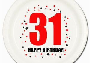 31 Gifts for 31st Birthday for Him Happy 31st Birthday Age 31 Party Supplies Dessert Cake Plates