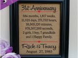 31st Birthday Gifts for Husband 31st Anniversary Etsy