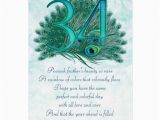 34th Birthday Card 34th Birthday Decorative Numbered Cards