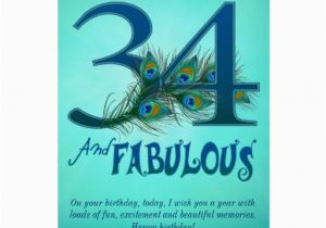 34th Birthday Card 34th Birthday Template Cards