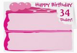 34th Birthday Card Happy 34th Birthday Greeting Cards Zazzle