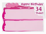 34th Birthday Card Happy 34th Birthday Greeting Cards Zazzle