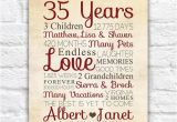 35th Birthday Gift Ideas for Him 35th Anniversary Any Year Anniversary Gifts Personalized Art