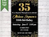 35th Birthday Invitations 35th Birthday Invitation Birthday Party Invite Printable