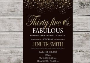 35th Birthday Invitations 35th Birthday Invitation for Women Printable Thirty Five and