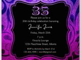 35th Birthday Invitations Brilliant Emblem 35th Birthday Party Invitations Paperstyle