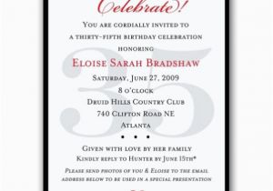 35th Birthday Invitations Classic 35th Birthday Celebrate Party Invitations Paperstyle