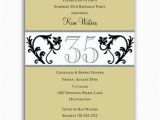 35th Birthday Invitations Elegant Vine Chartreuse 35th Birthday Invitations Paperstyle