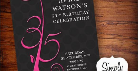 35th Birthday Invitations Items Similar to 35th Birthday Invitation On Etsy
