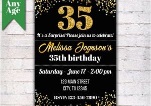 35th Birthday Party Invitations 35th Birthday Invitation Birthday Party Invite Printable