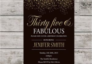 35th Birthday Party Invitations 35th Birthday Invitation for Women Printable Thirty Five and