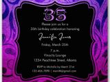 35th Birthday Party Invitations Brilliant Emblem 35th Birthday Party Invitations Paperstyle
