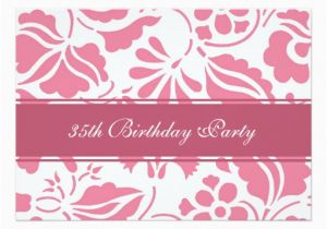 35th Birthday Party Invitations Floral 35th Birthday Party Invitations Zazzle