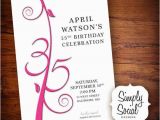 35th Birthday Party Invitations Items Similar to 35th Birthday Invitation On Etsy