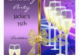 35th Birthday Party Invitations Personalized Womans 35th Birthday Party Invitations