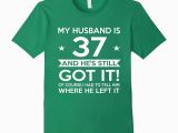 37th Birthday Gifts for Him My Husband is 37 37th Birthday Gift Ideas for Him T Shirt