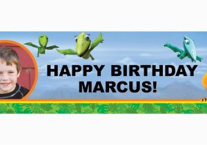 3d Dinosaur Happy Birthday Banner Dinosaurtrain Personalized Photo Vinyl Banner