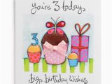 3rd Birthday Card Girl 3 Big Birthday Wishes Handmade Girls 3rd Birthday Card