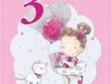 3rd Birthday Card Girl Daughter S 3rd Birthday Card 3 today Little Girl with