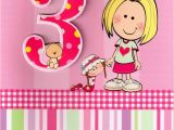 3rd Birthday Card Girl Girls 3rd Birthday 3 Three today Card Cards Love Kates