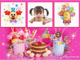 3rd Birthday Card Girl Happy 3rd Birthday Girl Choose Ecard From Birthday Ecards