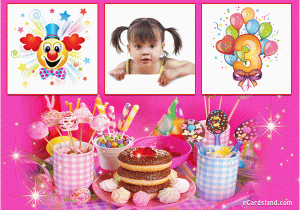 3rd Birthday Card Girl Happy 3rd Birthday Girl Choose Ecard From Birthday Ecards