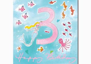 3rd Birthday Card Girl Happy 3rd Birthday Girl Greeting Card From sophie Allport