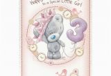 3rd Birthday Card Girl Me to You Happy 3rd Birthday Special Little Girl Card