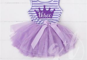 3rd Birthday Dresses Third Birthday Outfit Third Birthday Dress Purple Tutu