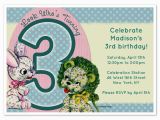 3rd Birthday Invitation Cards Vintage Lion Bunny 3rd Birthday Invitations Cards On