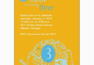 3rd Birthday Invitation Wording Boy Elephant Boy 3rd Birthday Invitations Paperstyle