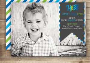 3rd Birthday Invitation Wording Boy Photo Birthday Invitation 1st 2nd 3rd Birthday Invitation