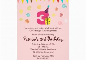 3rd Birthday Party Invitation Message 3rd Birthday Children 39 S Party Invitation Angel S Party
