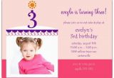 3rd Birthday Party Invitation Message 3rd Birthday Invitation Wording A Birthday Cake