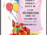 3rd Birthday Party Invitation Message 3rd Birthday Invitation Wording Demplates