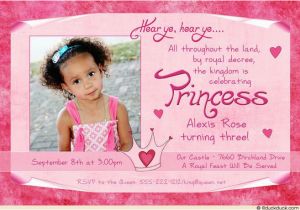 3rd Birthday Party Invitation Message Pink Princess 3rd Birthday Proclamation Royal Invitation