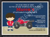 4 Wheeler Birthday Invitations 4 Wheeler Personalized Party Invitation