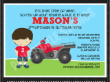 4 Wheeler Birthday Invitations 4 Wheeler Personalized Party Invitation