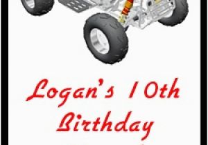 4 Wheeler Birthday Invitations atv 4 Wheeler Birthday Party Ticket Invitations atv 4