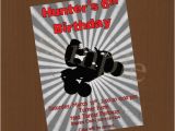 4 Wheeler Birthday Invitations Boys Four Wheeler Birthday Party Invitation Digital or