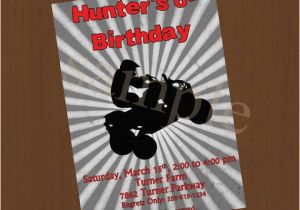 4 Wheeler Birthday Invitations Boys Four Wheeler Birthday Party Invitation Digital or