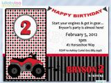 4 Wheeler Birthday Invitations Four Wheeler Birthday Invitations 073 12 Printed by Lullabyloo